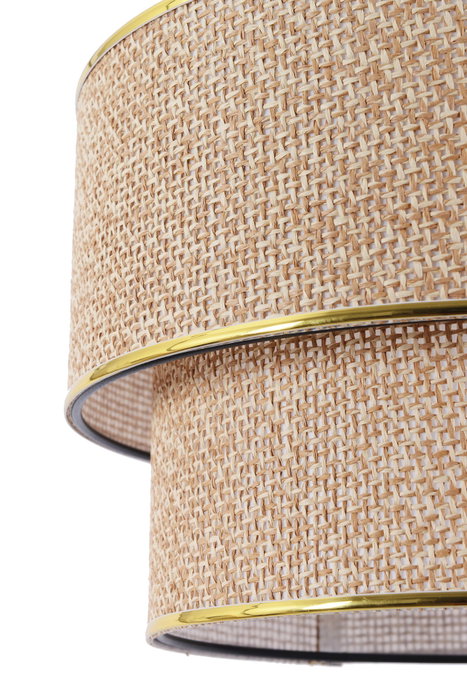 Opviq Lámpara de araña Coral Wicker Ecru y Marrón